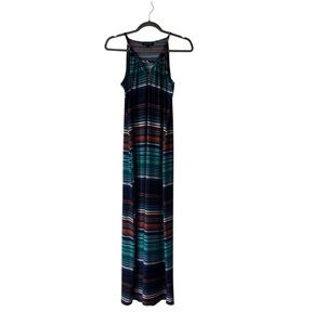 Jessica Striped multicolour sleeveless maxi dress size 4 lightweight stretch